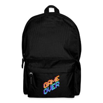 Gamer Game Over Pc-Spiel Computerspiel Geschenk - Rucksack - Schwarz - Vorne