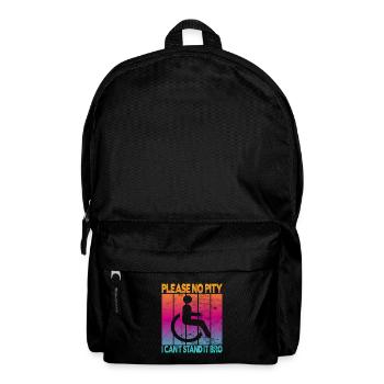 Vintage Wheelchair User Wheelchair - Backpack - black - Front