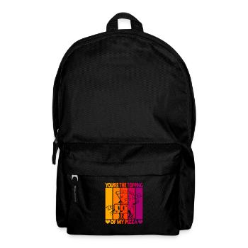 Valentinstag Pizza Partner Liebe - Rucksack - Schwarz - Vorne