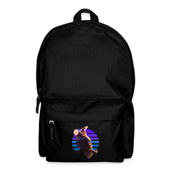 Roboter Eule Hybrid Wesen - Rucksack - Schwarz - Vorne