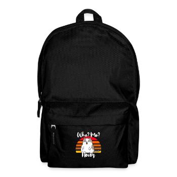 Who, me? Never - Erschrockene Katze - Rucksack - Schwarz - Vorne