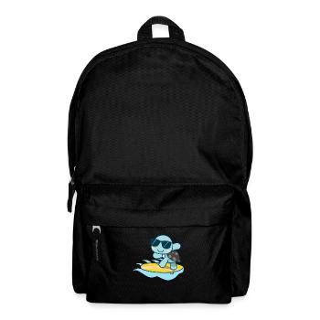 Süße Schildkröte mit Sonnenbrille auf Surfbrett - Rucksack - Schwarz - Vorne