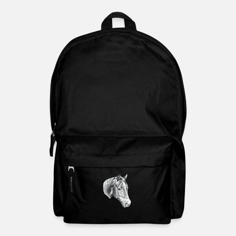 Pferdekopf Bleistiftzeichnung - Rucksack - Schwarz