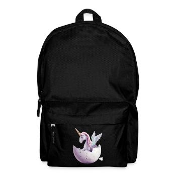 Baby unicorn hatches from egg - Backpack - black - Front