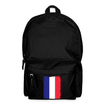 Drapeau de la France Look en détresse Drapeau français - Sac à dos - noir - Devant