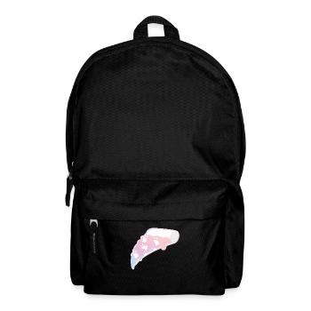 Einhorn Pizza Regenbogen T-Shirt - Rucksack - Schwarz - Vorne