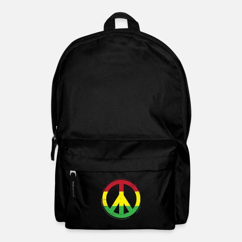 Peace Reggae Rastafari Ska cadeau - Sac à dos - noir
