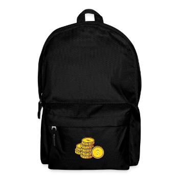 Coins gift, money wealth gold coins dollar - Backpack - black - Front