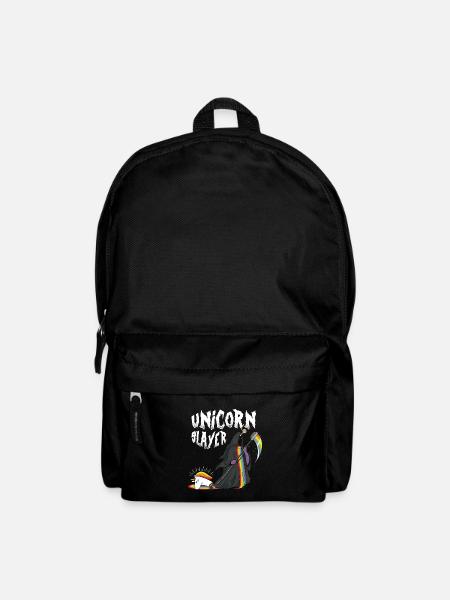 Funny Unicorn Halloween design - Unicorn Death - Backpack - black