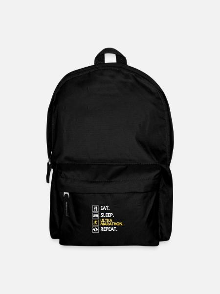 Eat Sleep Ultra Marathon Repeat Laufen Wettkampf - Rucksack - Schwarz
