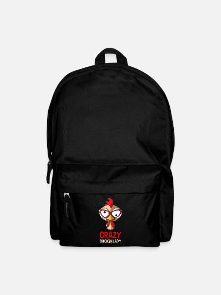 Crazy Chicken Lady, geschenk huhn geflügel vogel - Rucksack - Schwarz