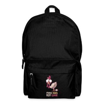 Make Eggs Not War, poulet de la paix actuelle - Sac à dos - noir - Devant
