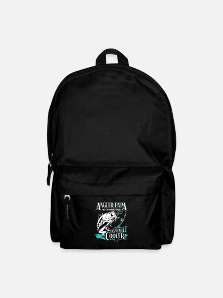 Angler Papa Angeln Angelfan Fischer Fischen Vater - Rucksack - Schwarz