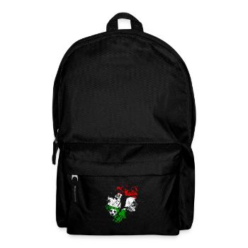 Italienische Flagge Fußball - Rucksack - Schwarz - Vorne