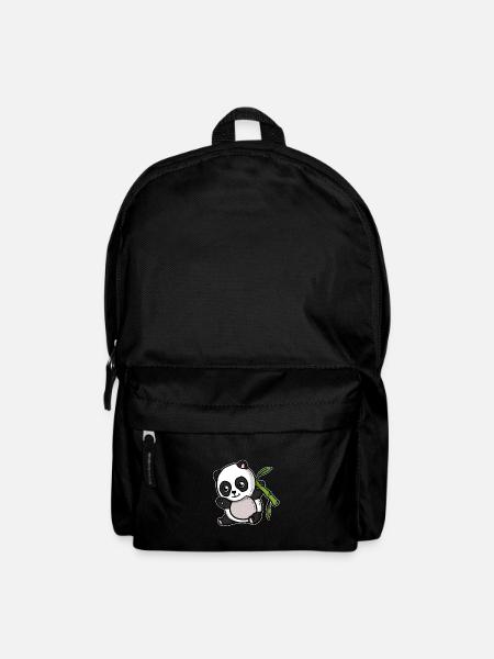Süßer Kawaii Panda Bär - Rucksack - Schwarz