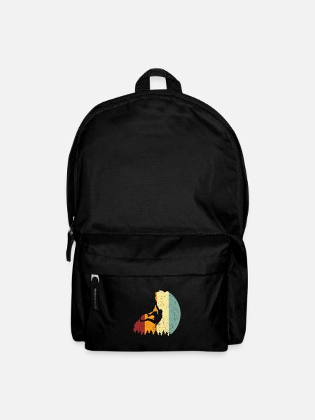 Kletterer Geschenk Bergsteiger Retro Boulder - Rucksack - Schwarz