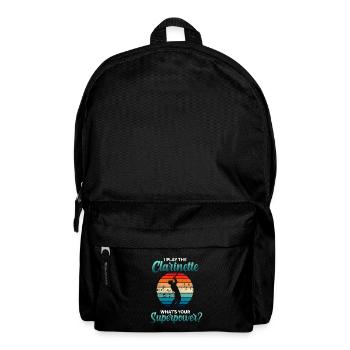 Clarinet player clarinet - Backpack - black - Front