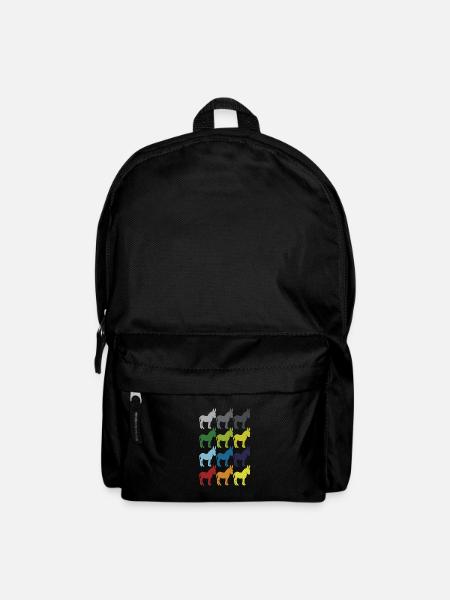 Neon Pop Art Retro Esel Maultier Tier Geschenkidee - Rucksack - Schwarz