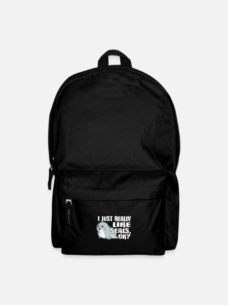 I Just Really Like Seals Ok Robbe Geschenkidee - Rucksack - Schwarz
