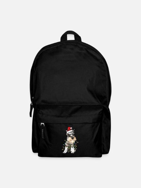 Schnauzer Cadeau de Noël chiens - Sac à dos - noir