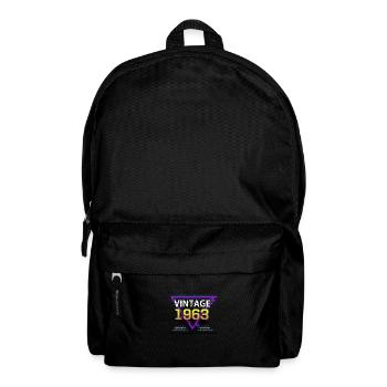 Vintage 1963 Retrowave anniversaire cadeau - Sac à dos - noir - Devant