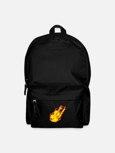 Violine In Flammen Musik Geigen Liebhaber Geschenk - Rucksack - Schwarz
