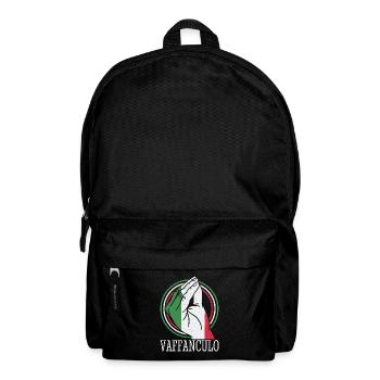 Lustige italienische Italien Vaffanculo Hand Geste - Rucksack - Schwarz - Vorne