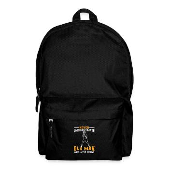 Never Underestimate An Old Man Who Loves Boxing - Backpack - black - Front