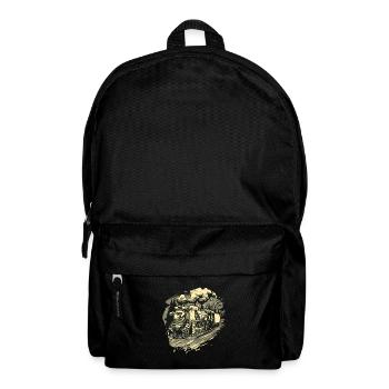 Eisenbahn Retro Zugfahrer Schaffner Lokomotive - Rucksack - Schwarz - Vorne