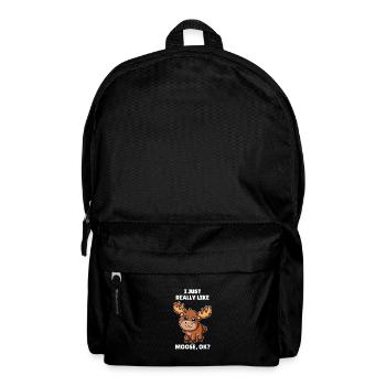 Drôle d’orignal Amoureux Orignal Bois de renne - Sac à dos - noir - Devant