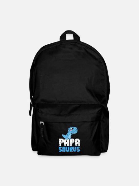 Papasaurus Dinosaurier Rex Papa Saurus Dad Dino - Rucksack - Schwarz