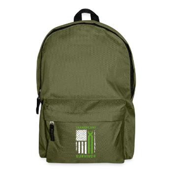 USA Flagge Organspender Transplantation Organ - Rucksack - Olivgrün - Vorne