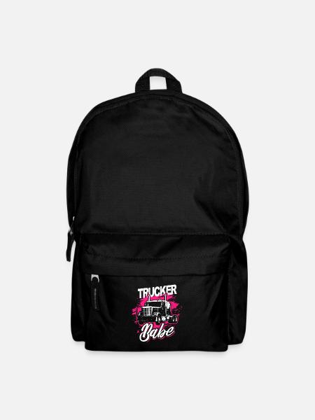 Trucker Babe LKW Fernfahrer Lastwagenfahrer Truck - Rucksack - Schwarz