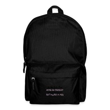 JE NE SUIS PAS ACCRO AU CHOCOLAT - Sac à dos - noir - Devant