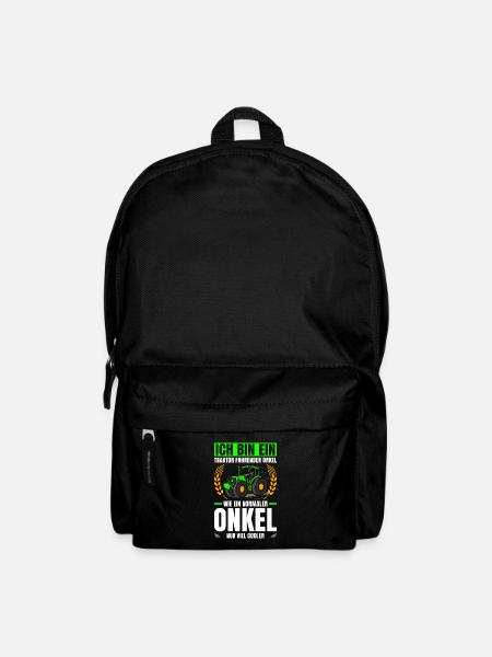 Ich Bin Ein Traktor Fahrender Onkel Traktor - Rucksack - Schwarz