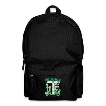 11 Jahre Ich Bin Schon 11 Bagger Kindergeburtstag - Rucksack - Schwarz - Vorne