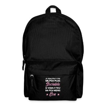 Je Serais Peut Être Un Peu Plus Sociable - Sac à dos - noir - Devant
