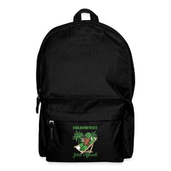 Endlich In Rente Jetzt Offiziell Rente - Rucksack - Schwarz - Vorne