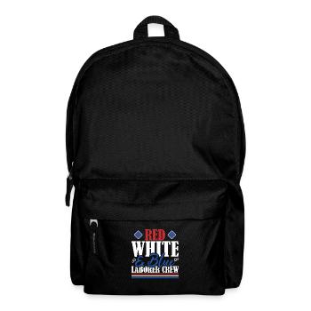 Veteran US Flag Red White & Blue Laborer Crew - Backpack - black - Front