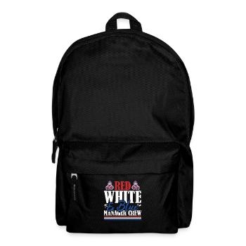 Veteran US Flag Red White & Blue Manager Crew - Backpack - black - Front