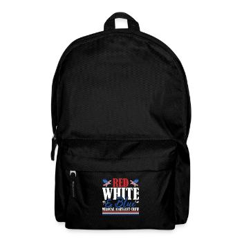 Veteran US Flag Red White & Blue Medical Assistant - Backpack - black - Front