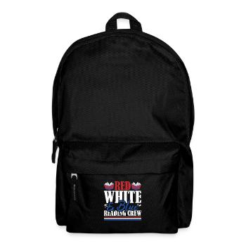 Veteran US Flag Red White & Blue Reading Crew - Backpack - black - Front