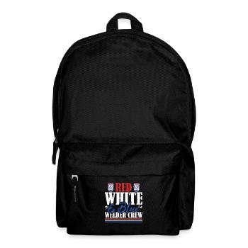 Veteran US Flag Red White & Blue Welder Crew - Backpack - black - Front