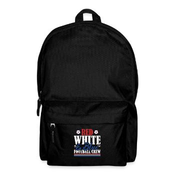 Veteran US Flag Red White & Blue Football Crew - Rucksack - Schwarz - Vorne