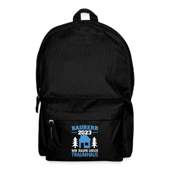Wir Bauen Unser Traumhaus Bauleiter 2023 - Rucksack - Schwarz - Vorne