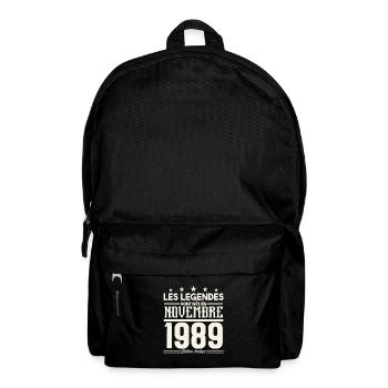 Les légendes sont nés en novembre 1989. - Sac à dos - noir - Devant