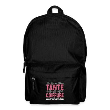 J'ai deux titres tante et Coiffeuse. Cadeau Tante. - Sac à dos - noir - Devant