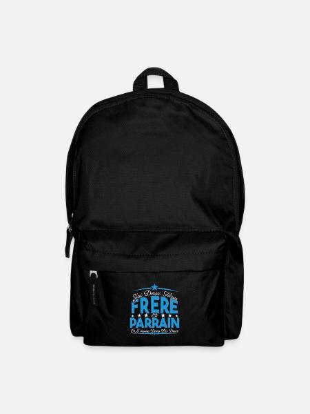 J'ai deux titres frère et Parrain. Cadeau frère. - Sac à dos - noir