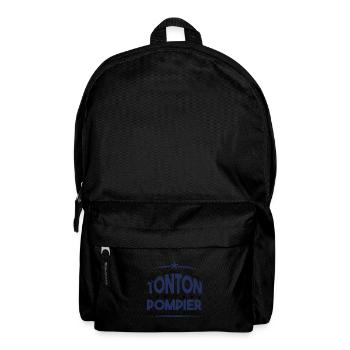 J'ai deux titres tonton et pompier. Cadeau tonton. - Sac à dos - noir - Devant