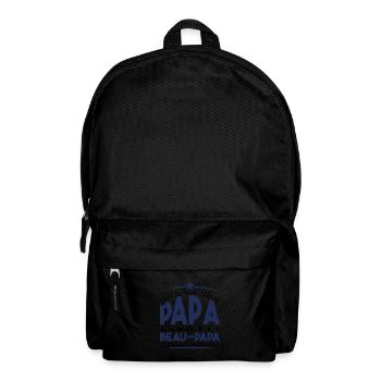J'ai deux titres Papa et Beau papa, Cadeau Papa. - Sac à dos - noir - Devant